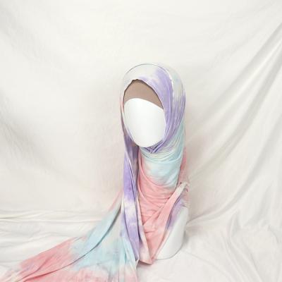China Fashion American Muslim Women's Rib Print Rib Print Ribbed Modal Scarf High Quality Ribbed Islamic Shawl Tank Top for sale