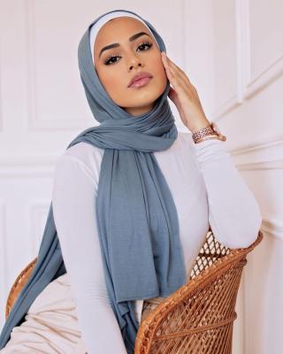 China Wholesale high quality hijab muslim bamboo plain cotton fashion women elastic muslim modal scarf for sale