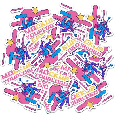 China Stickers Bulk Custom Brand Gold Rose Gold Foil Printing Adhesive Stickers Labels Hot Stamping Paper Caution Labels for sale
