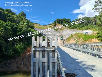 China ZB200 Puente de acero de sola envergadura 42.672m,HA+20HB Carga, Puente Mabey, Carga pesada Larga envergadura 4.2m Ancho en venta