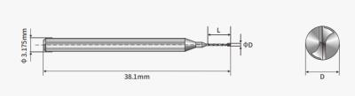 China UCN SERIES Micro Single Flute Drill Bit 38.1mm Printed Circuit Board Drill Bits en venta