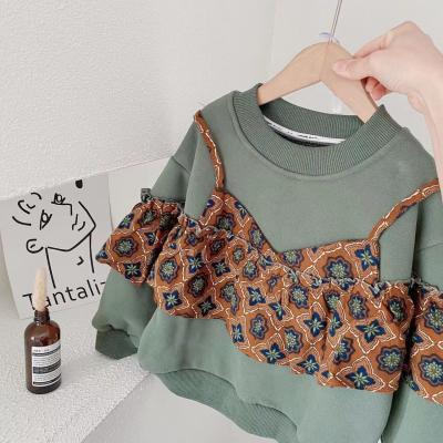 China Kids Winter Blouse Girls Cotton Breathable Coat Outwear Warm Kids Hoodie Pullover Crewneck Sweatshirts for sale