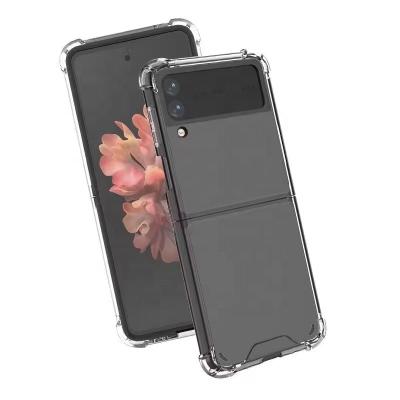 China Soft Transparent Clear Acrylic Anti-drop TPU Reinforced Corner Cover For Samsung Galaxy Z Flip 3 Case for sale