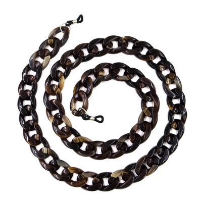 China 2021 Trendy Tortoiseshell Acrylic Glass Sunglasses Rope Chain Accessories Wholesale for sale