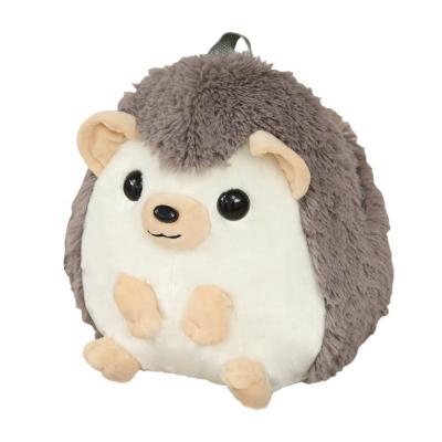 China Cute Plush Children's Cartoon Hedgehog Bag Backpack Kindergarten Classroom Small Baby Cute Baby for sale