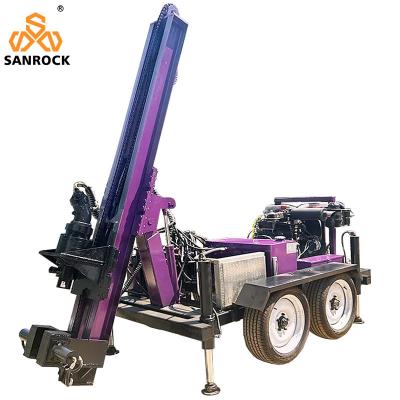 China Portable Water Well Drilling Rigs Lifting force 12T Water Well Drilling Trailer Water Drilling Rig Machine for sale