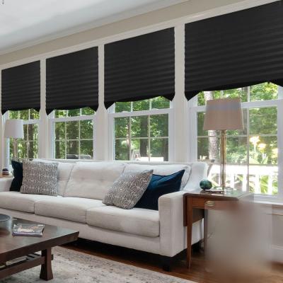 China A anti cortina sem corda portátil ultravioleta cega as cortinas plissadas do escurecimento mini à venda