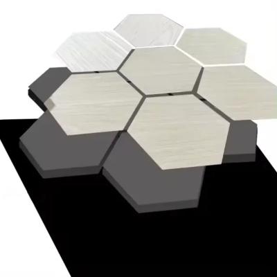 Китай Улучшить акустический опыт 3D шестоугольные звукоизоляционные деревянные стеновые панели Розовый Оранжевый Белый или индивидуальные цвета продается