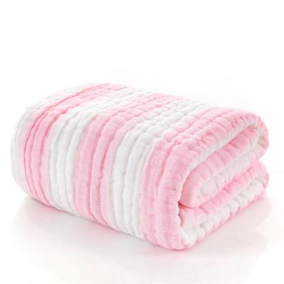 China High Quality And Cheap Disposable Organic Cotton Muslin Baby Blanket 6 Layers for sale