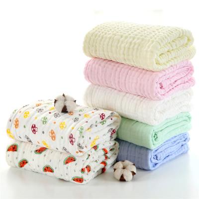 China OEM Disposable Service Printed Cotton Muslin Baby Wrap Cotton Baby Blanket Blanket for sale