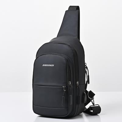 China Fashion Customized High Quality USB Travel Waterproof Men's Chest Bag Shoulder Cross - Body Bag for sale