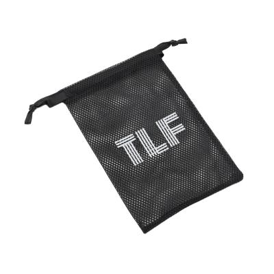 China Wholesale Custom Logo Printed Mesh Soap Packaging Fashion Pocket Nylon Mesh Cosmetic Bag Black Golf Ball Mesh Bag for sale