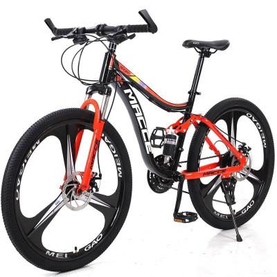 China Dirt Bikecycle City Road Tail Suspension Double Speed Disc Brake Cycle Mountain Bike 24er 26er Steel Soft Stocks Ready Bicycle Variable for sale