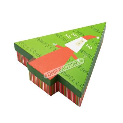 China Impressão de luxo de caixa de papel estilo árvore de Natal projetado para produtos de presente à venda