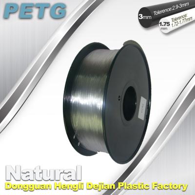 China 1.75 / 3.0 mm PETG Filament 3D Printing Transparent Materials 1.0KG for sale