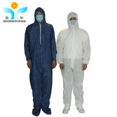 Cina tute eliminabili di 55gsm SMS con i vestiti di Hood And Boots Disposable Ppe per isolare in vendita