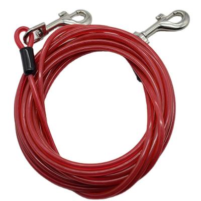 China Plastic Coated High Tensile Wire Rope Dog Pet Rope Manufacturer Steel Hoist Rope Dog Wick for sale