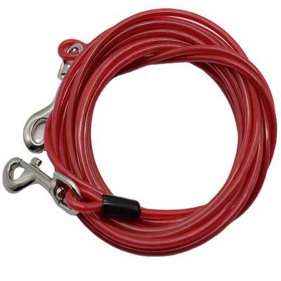 China Plastic Coated 8mm Steel Wire Rope Plastic Coated Pet Rope High Tensile Safety Cable for sale