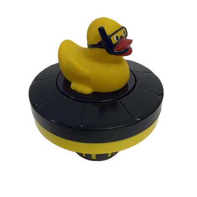 China Easy Install Duck Shape Chlorine Holder Floating Chemical Chlorine Dispenser For Water Pool Cleaner for sale