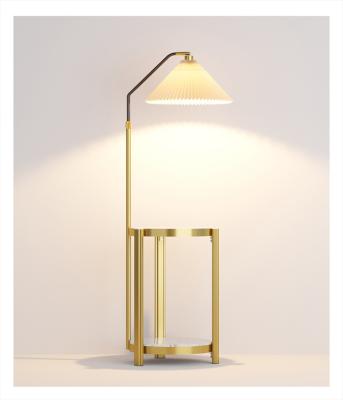 China Newly-designed American Luxury Modern Decorative Creative Nordic Bedroom Tea Pleated Vertical Lamp Floor Standing Lamps LED Lamp for Home Hotel for sale