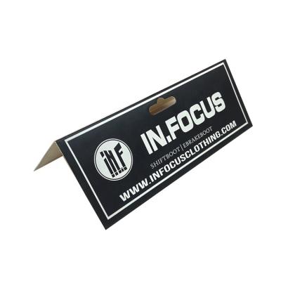 China Black Topper Bag Matte Folded Poly Bag Topper Printed High Quality Display Header Card Paper Header Cards With Hanger for sale