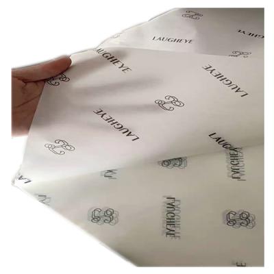 China 17gsm Tissue Paper 17gsm Custom Logo Gift Waterproof Cheap Thin Paper White Tissue Wrapping Tissue Paper for sale