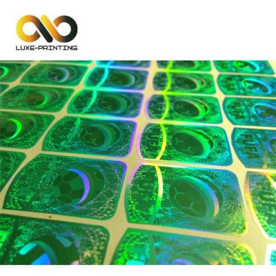 China Custom anti counterfeit radar 3d shinning sticker die cut printing safe genuine hologram sticker for sale