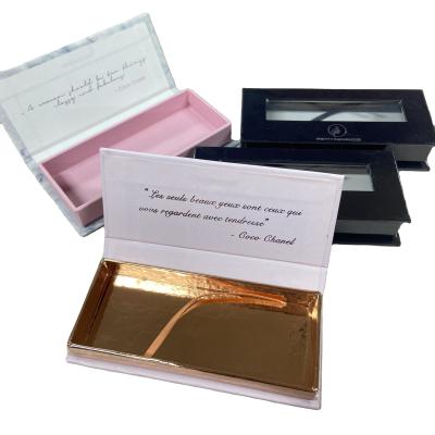 China Recyclable Cardboard Cosmetic Rigid Private Label Packaging False Eyelashes Packaging Custom Eyelash Box for sale