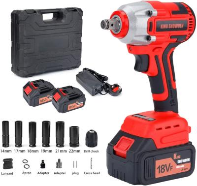 China Easy Operation Cordless Impact Wrench, 18V 320N.m Electric Torque Wrench 1/2 Thumb High Drive, Two Speed Automatic Power Tool for sale