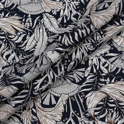China Tear-Resistant Custom print calico 50s cotton popeline shirt woven fabric for sale