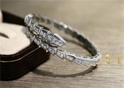 China luxury jewelry brands Serpenti One Coil 3.88ct 18kt White Gold Bracelet BR857492 for sale