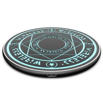 China Mobile Phone Universal Magic Circle Wireless Charger 10W Fast Fast Wireless Charging Pad For iPhone X XS 8 For Samsung S8 S9 for sale