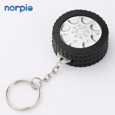 China Factory direct promotion sublimation small 30*30mm Mini Tape Measure Tire Keychain blanks for sale