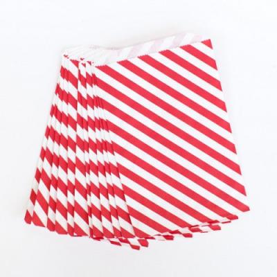 China Red Christmas Zigzag Dot Snack Bag Waterproof Paper Wedding Candy Pouch Red Cookie Bag for sale