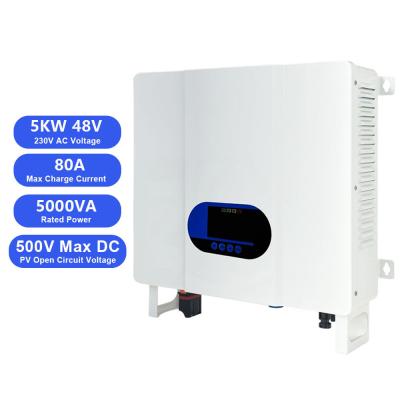 China 5KW 48V MPPT Charge Controller Pure Sine Wave Hybrid Inverter for sale
