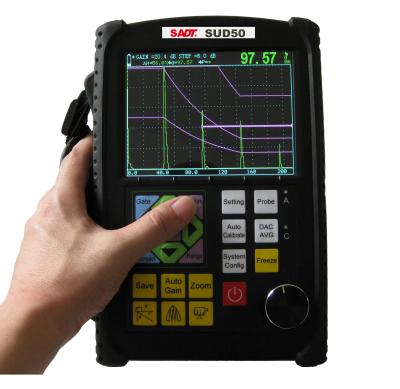 中国 マイクロ プロセッサ・ベース携帯用超音波デジタル欠陥の探知器 SUD50 販売のため