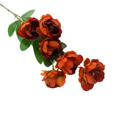 China High Quality And Hot Sale 102002 Realistic Number Artificial Silk Flower Rose Stem for sale