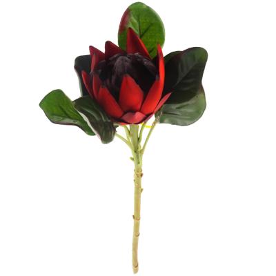 China Realistic Plant Number 101042 Direct Silk King Protea Artificial Flowers Stem - Choose From 5 Colors for sale
