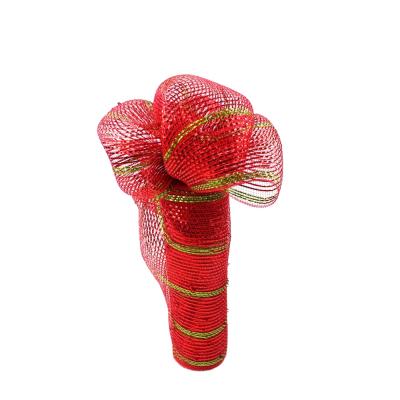 China Metallic Gift Deco Poly Mesh For Garlands Wholesale 10 inches * 10 yards #8816 for sale