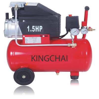 China KINGCHAI 1.5HP 2HP 24L 50L Lubricated Direcr Driven Air Compressor with CE for sale