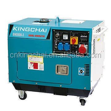 China Air cooled three phase silent type portable diesel generator set 5KW 186F with lower prices KC5800DSE/3 for sale