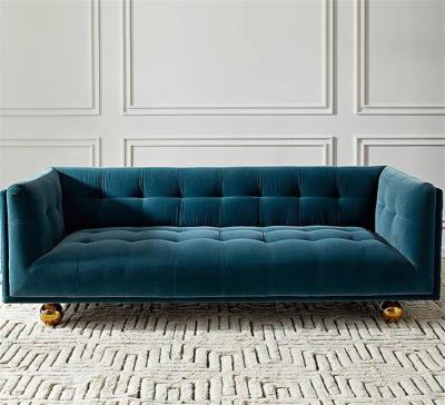 China Other Multi-colors Modern Luxury Sofa , 1 2 3 Seater Modern Living Room Furniture Velvet Sofa for sale