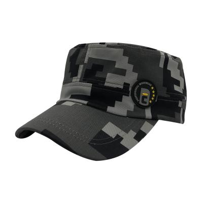 China Men's Gray Camouflage Hat Military Cap Hunting Hats With Patch Army Sailor Hat for sale