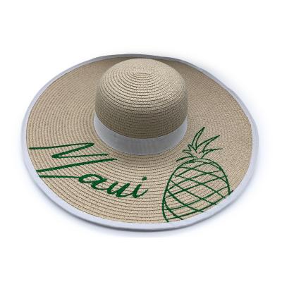 China Fashionable High Quality Comfortable Wear Straw Hat Oversized Beach for sale
