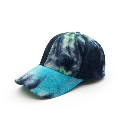China breathable & OEM Tie Dye Custom Outdoor Cotton Waterproof Customizable Twill Luxury Baseball Cap Hats With Metal Buckle for sale