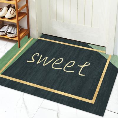 China Amazon Choice Anti Skid Welcome Mat Custom Printed Indoor Outdoor Door Mat Washable Area Rug Living Room Door Mat for sale