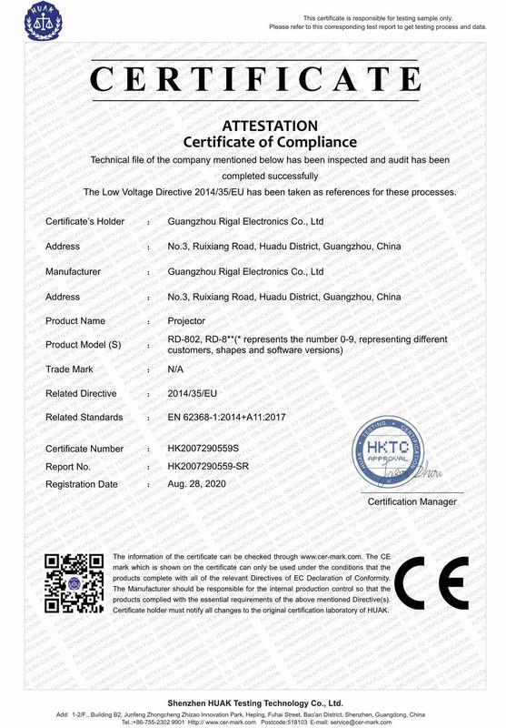CE - Guangzhou Rigal Electronics Co., Ltd.