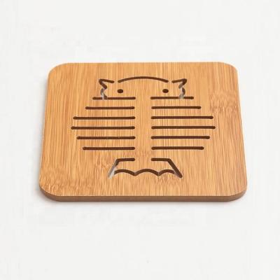 China Sustainable high performance many models eco-frindly insulated style bamboo coasters drink cup coaster for sale