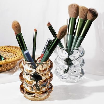 China High Quality Desk Accessories Holder Pen Pot Glasses Pencil Container Calendar Dial Brushed Storage Box for sale