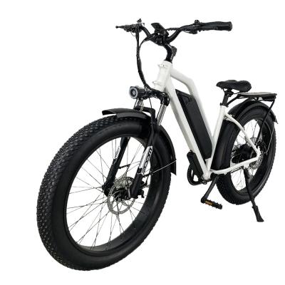 China Aluminum Alloy Customized Color 750W 26 Inch Fat Tire 5-Speed Electric Bicycle for sale